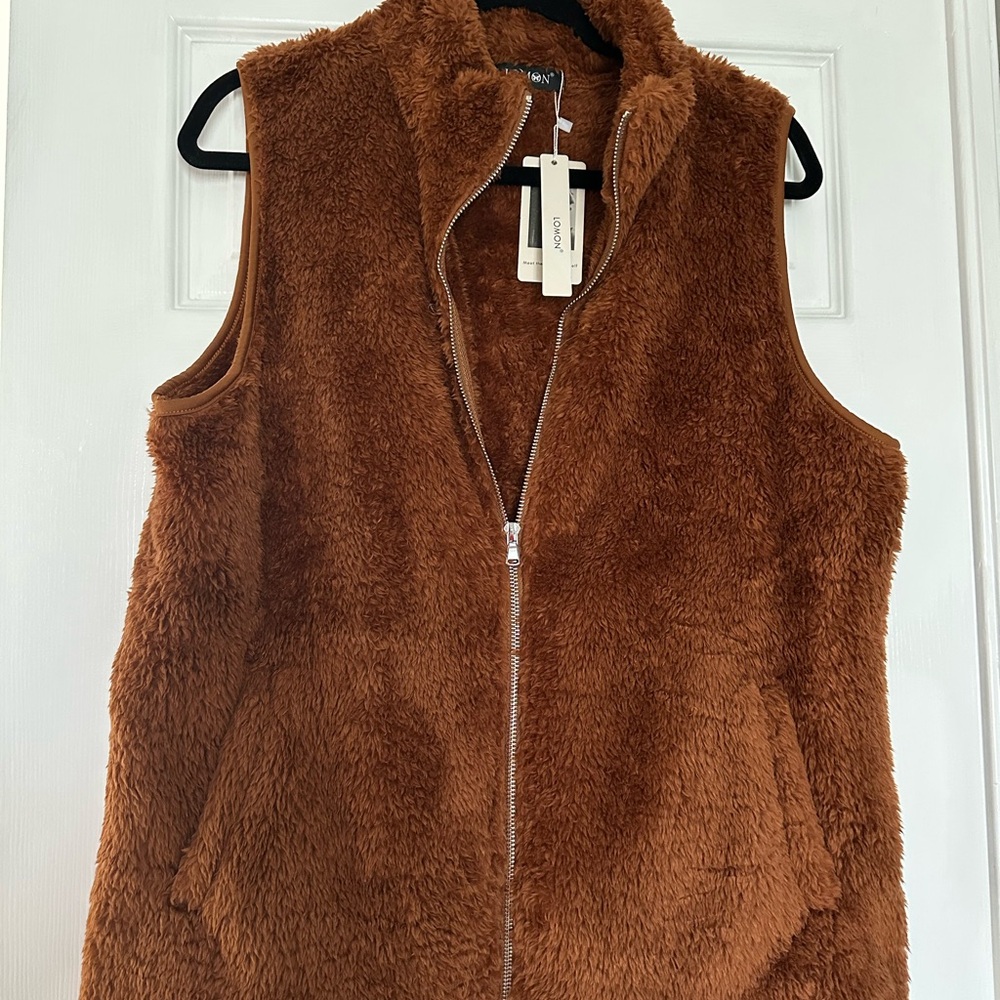 Warm Brown Fleece Vest